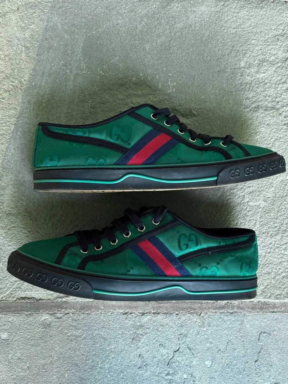 Gucci Off The Grid Low Top Sneakers Green, Like New 🔥